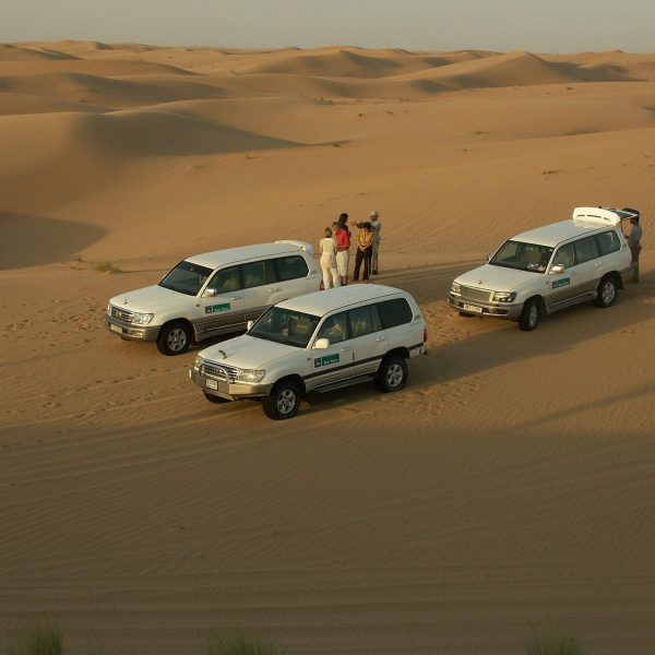 Cars Standing in Dubai Desert