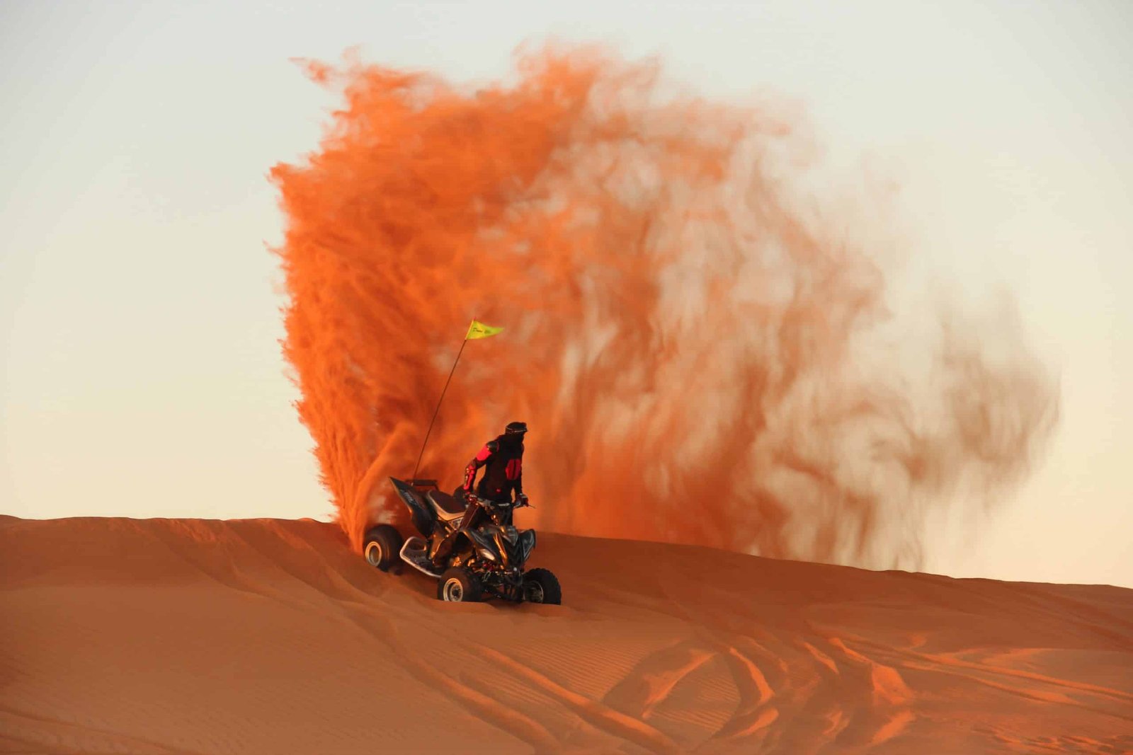 Man Riding in Desert Safari in Dubai