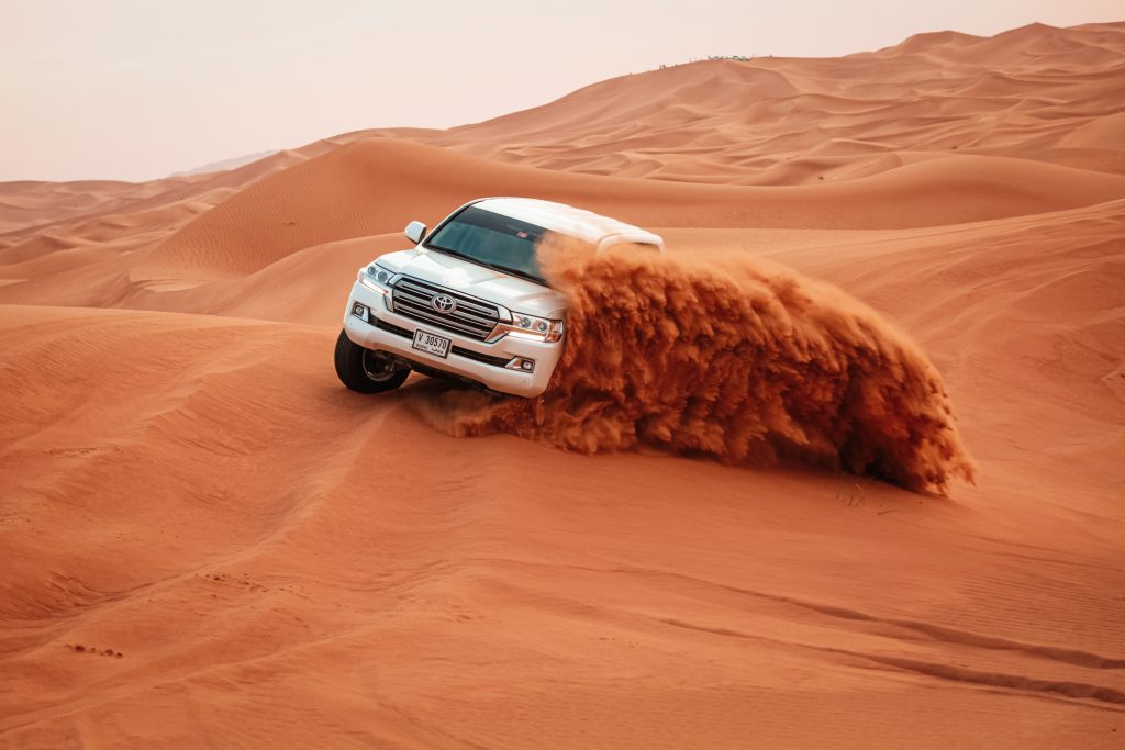 Car Drifting in Dubai Desert